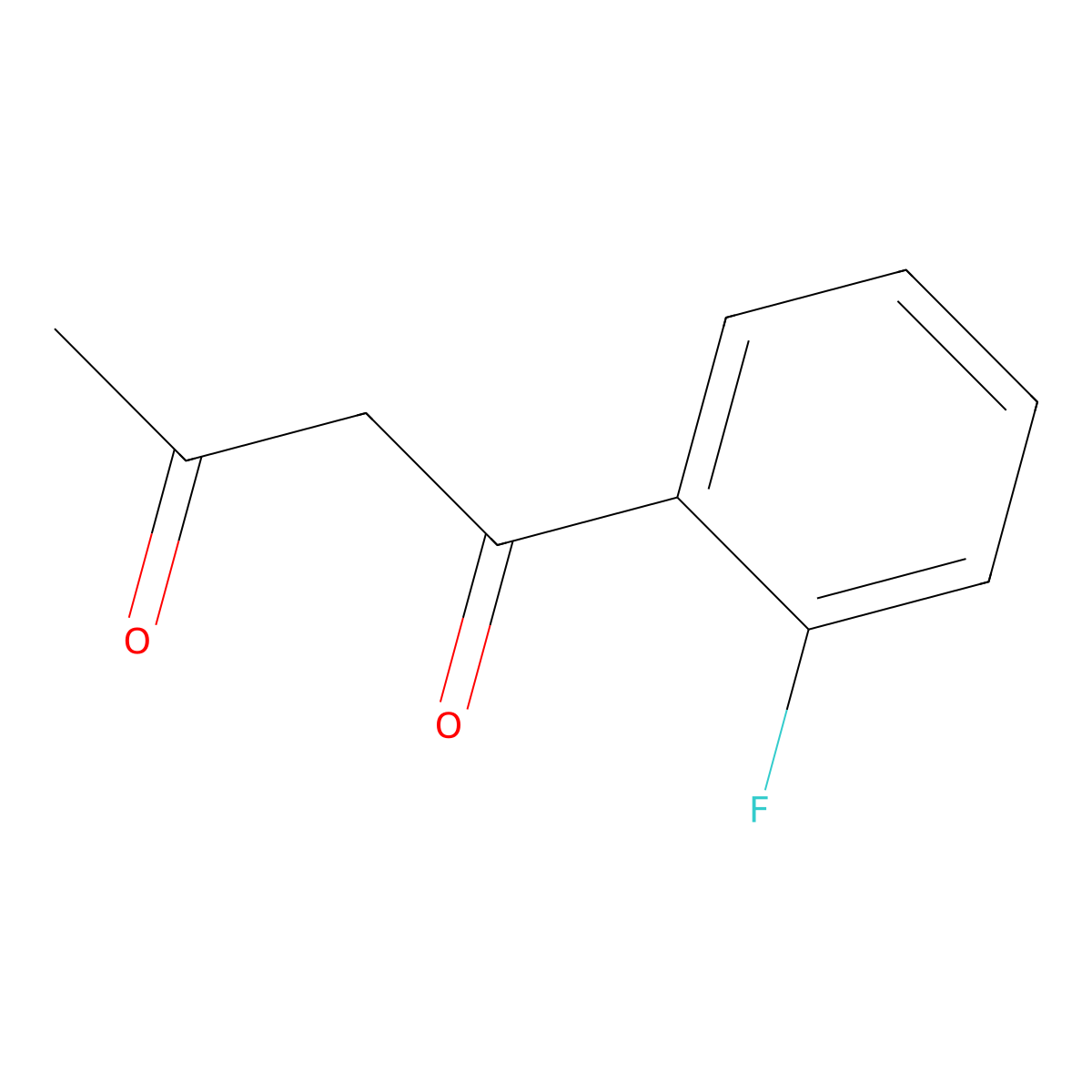 1-(2-Fluorophenyl)butane-1,3-dione molecular structure, CAS 131513-64-9
