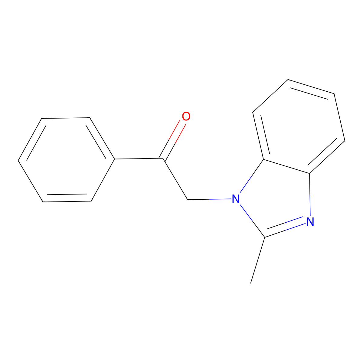 2-(2-Methylbenzimidazol-1-yl)-1-phenylethanone molecular structure, CAS 131516-96-6