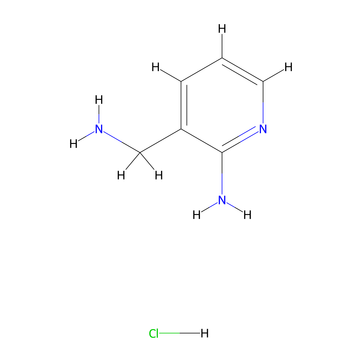 3-(Aminomethyl)pyridin-2-amine hydrochloride molecular structure, CAS 1315180-24-5
