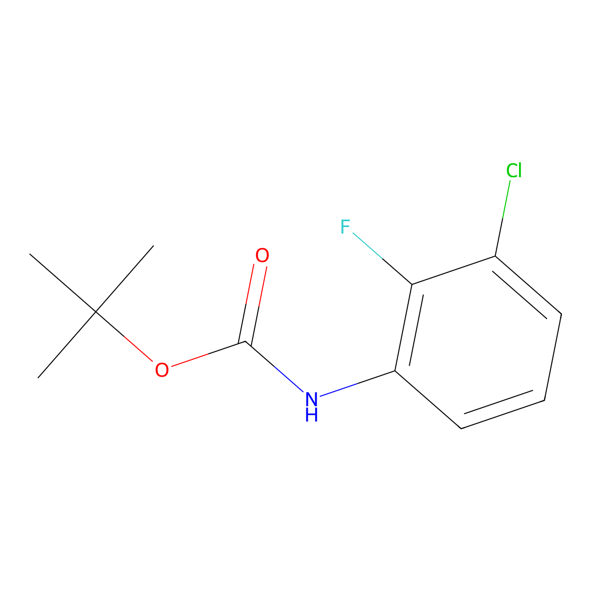 tert-butyl N-(3-chloro-2-fluorophenyl)carbamate molecular structure, CAS 1315180-34-7