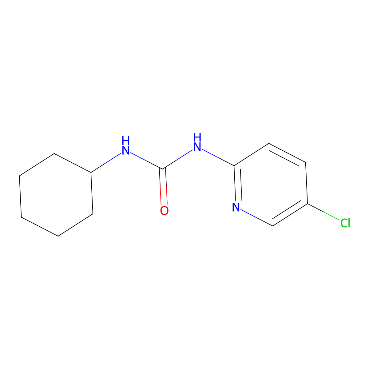 1-(5-Chloropyridin-2-yl)-3-cyclohexylurea molecular structure, CAS 131519-61-4