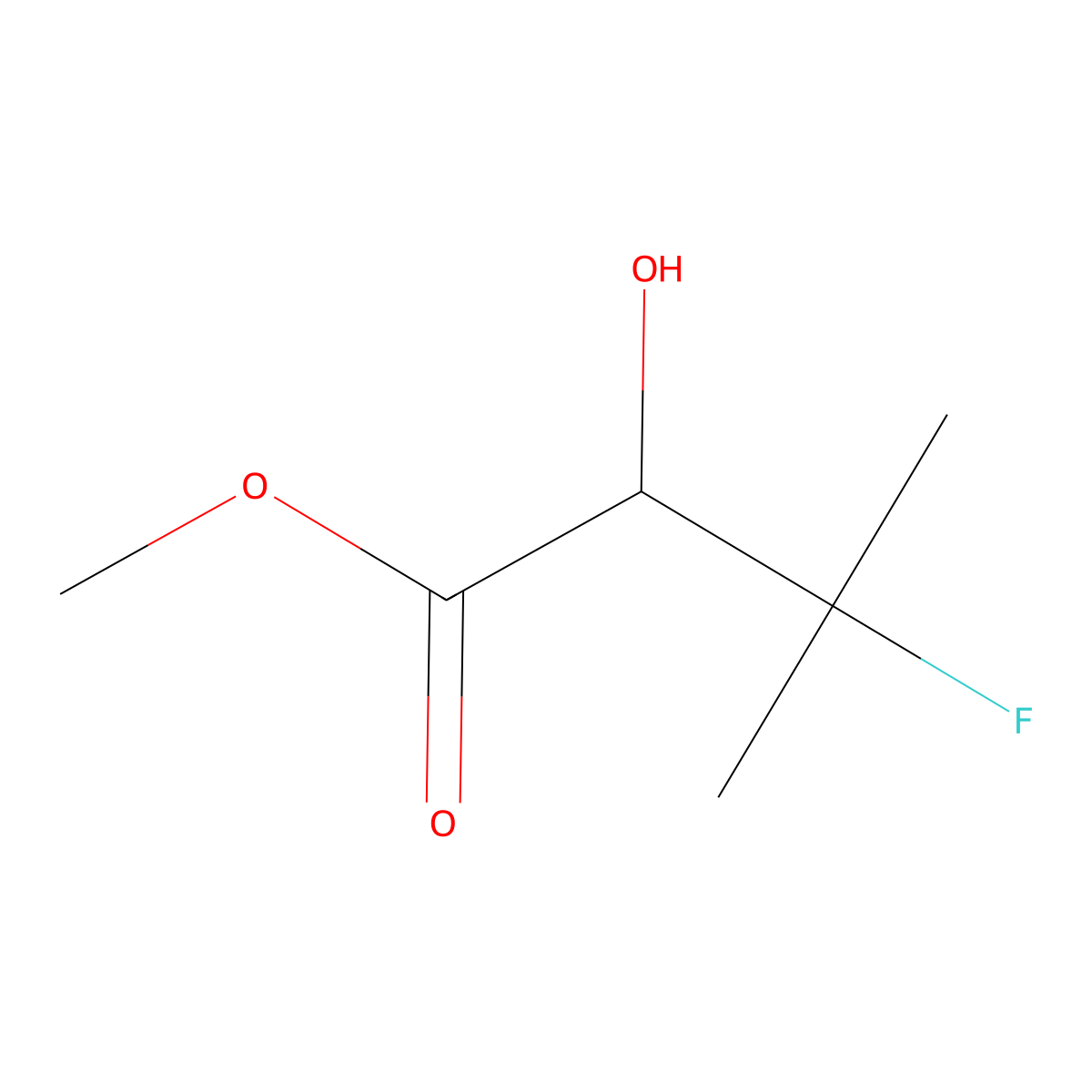 Methyl 3-fluoro-2-hydroxy-3-methylbutanoate molecular structure, CAS 13152-61-9