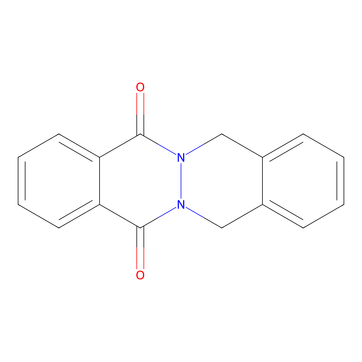 7,12-Dihydrophthalazino[2,3-b]phthalazine-5,14-dione molecular structure, CAS 13152-91-5
