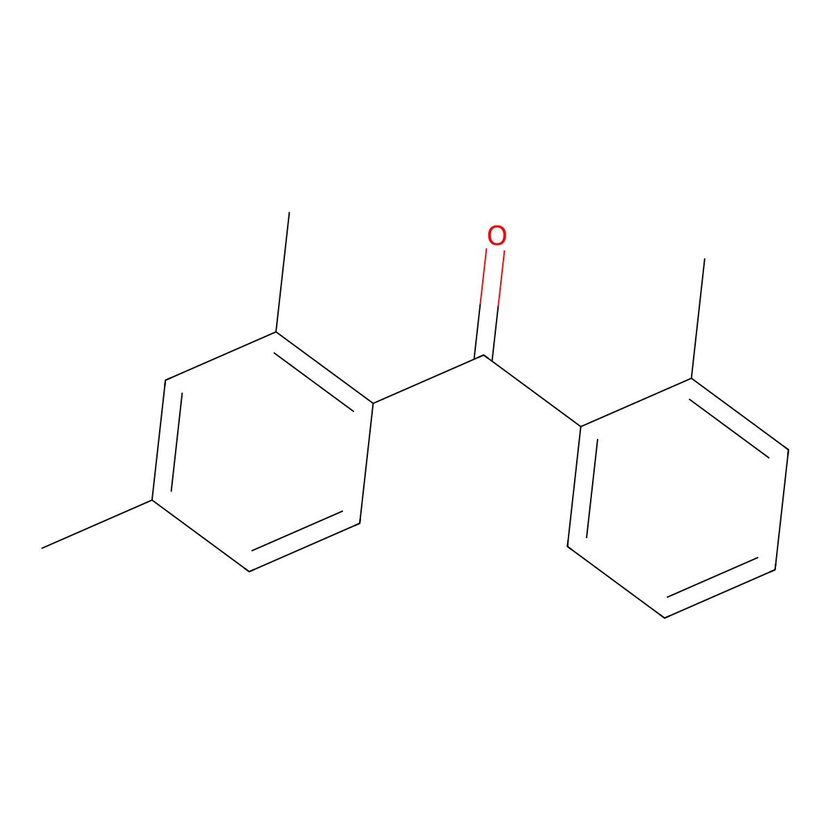 (2,4-Dimethylphenyl)(2-methylphenyl)methanone molecular structure, CAS 13152-98-2