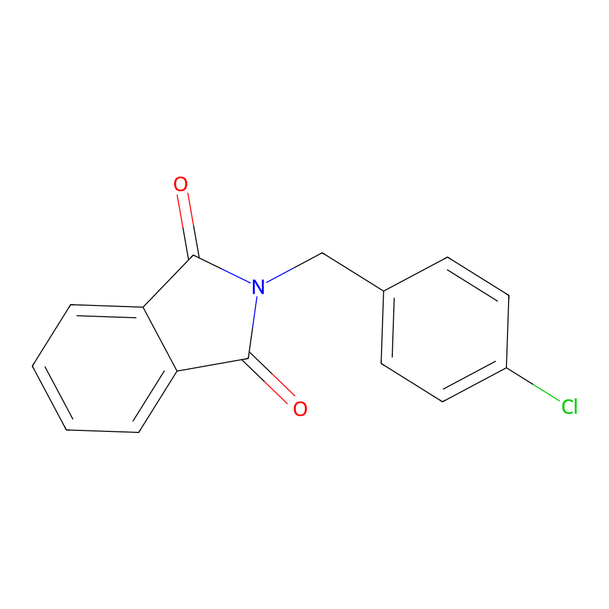 1H-Isoindole-1,3(2H)-dione, 2-[(4-chlorophenyl)methyl]- molecular structure, CAS 131523-32-5