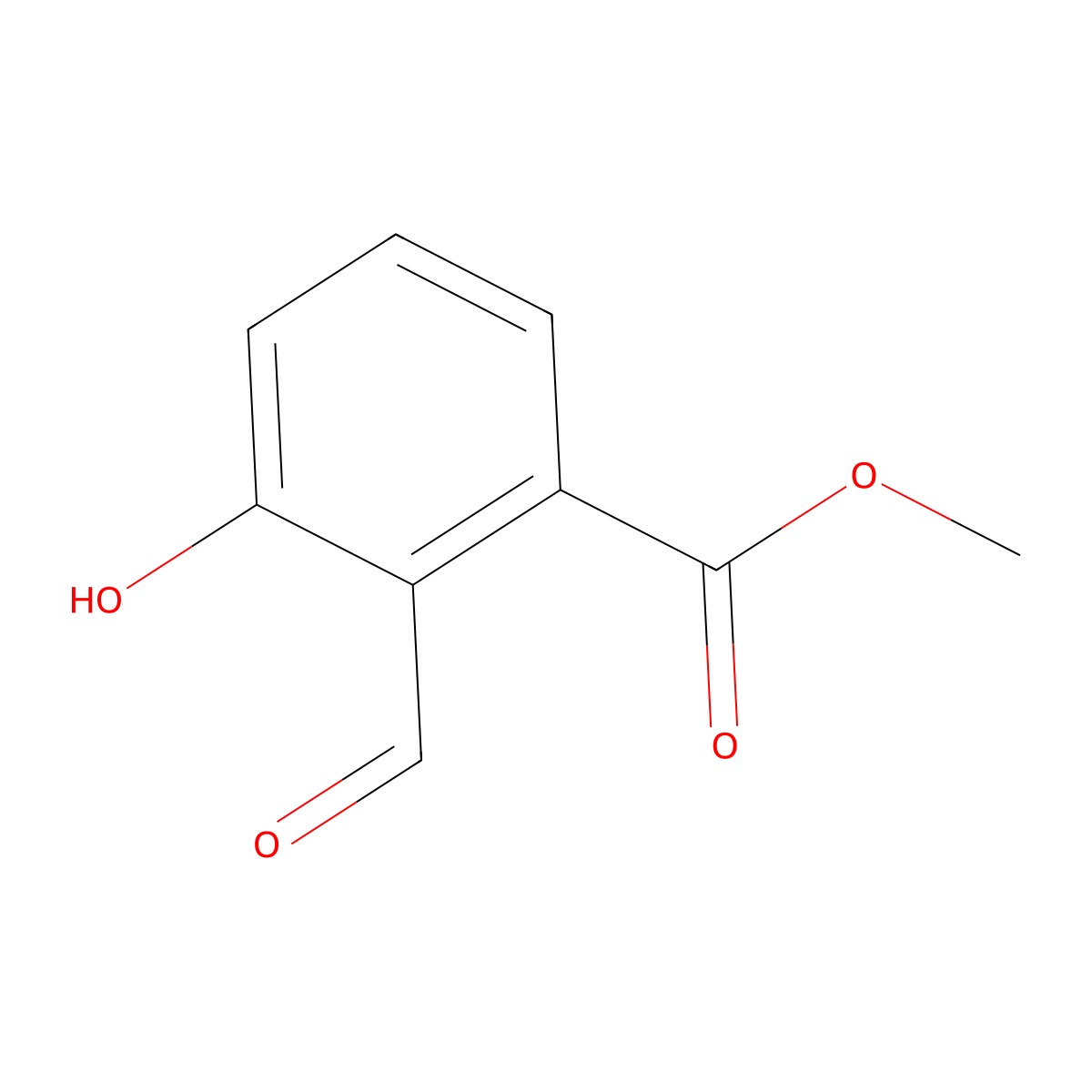 Methyl 2-formyl-3-hydroxybenzoate molecular structure, CAS 131524-43-1