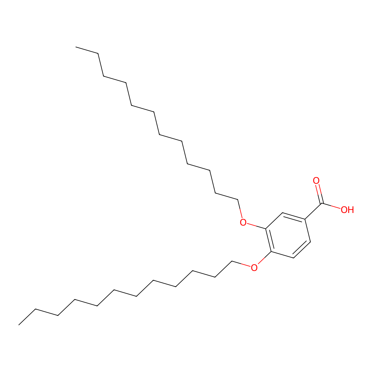 3,4-Didodecyloxybenzoic acid molecular structure, CAS 131525-58-1