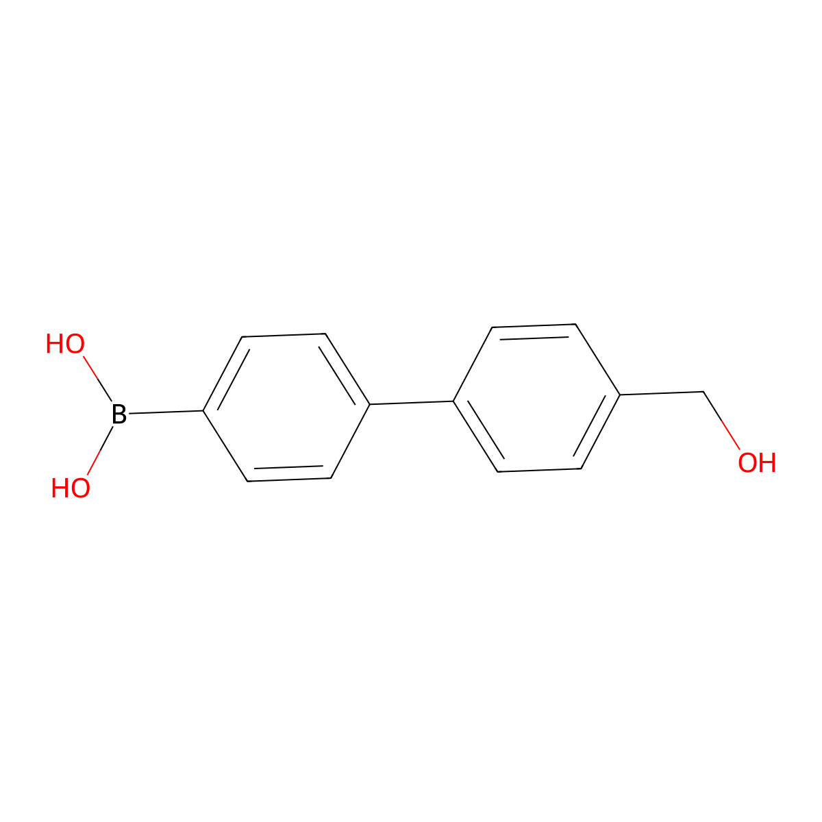 (4'-(Hydroxymethyl)-[1,1'-biphenyl]-4-yl)boronic acid molecular structure, CAS 1315259-16-5