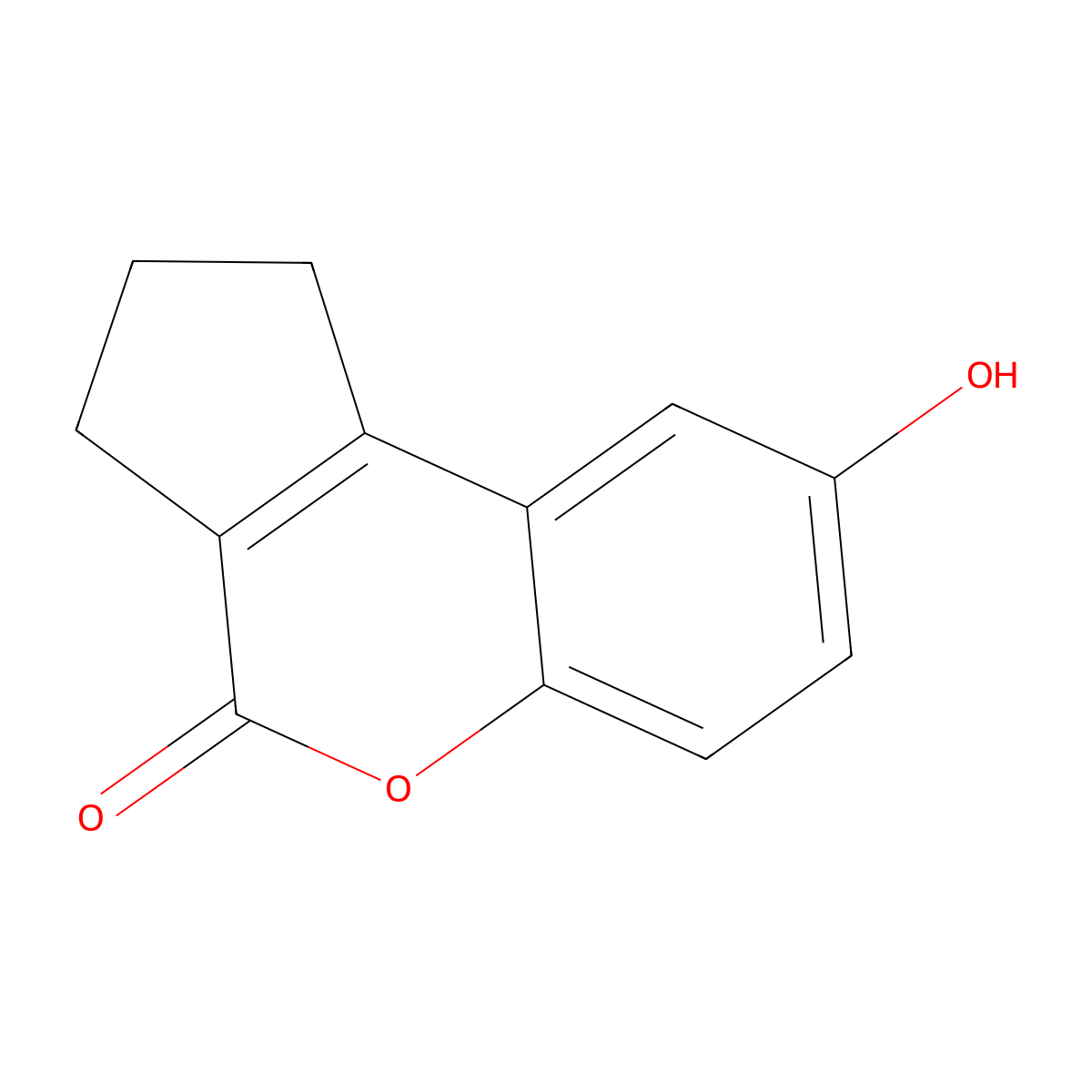 8-hydroxy-1H,2H,3H,4H-cyclopenta[c]chromen-4-one molecular structure, CAS 131526-88-0