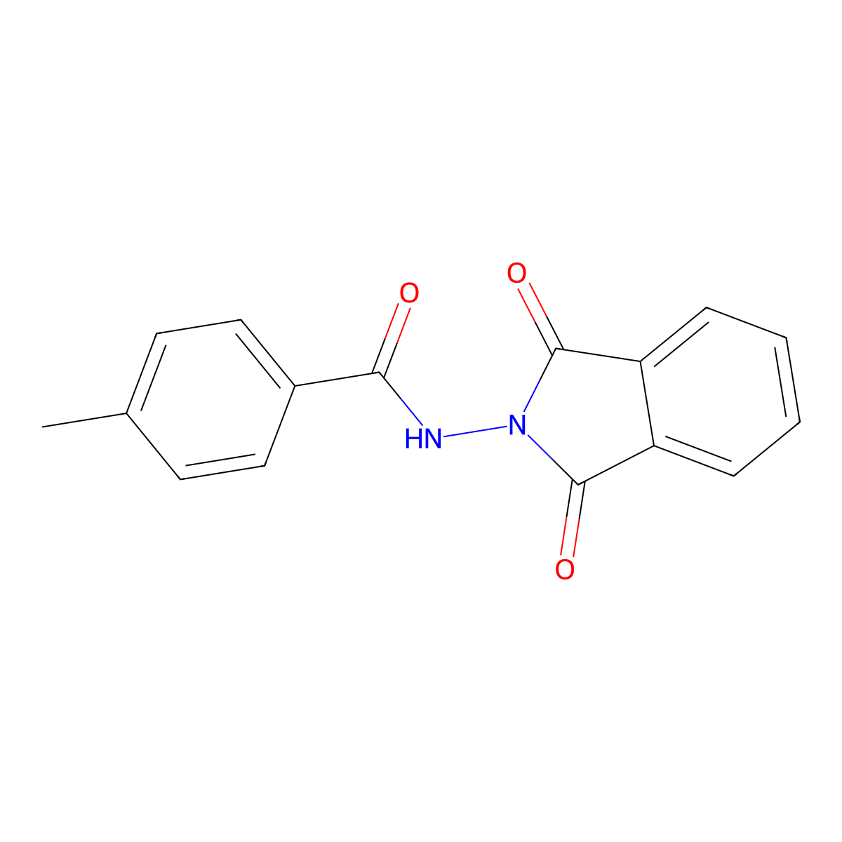N-(1,3-dioxo-1,3-dihydro-2H-isoindol-2-yl)-4-methylbenzamide molecular structure, CAS 131526-97-1