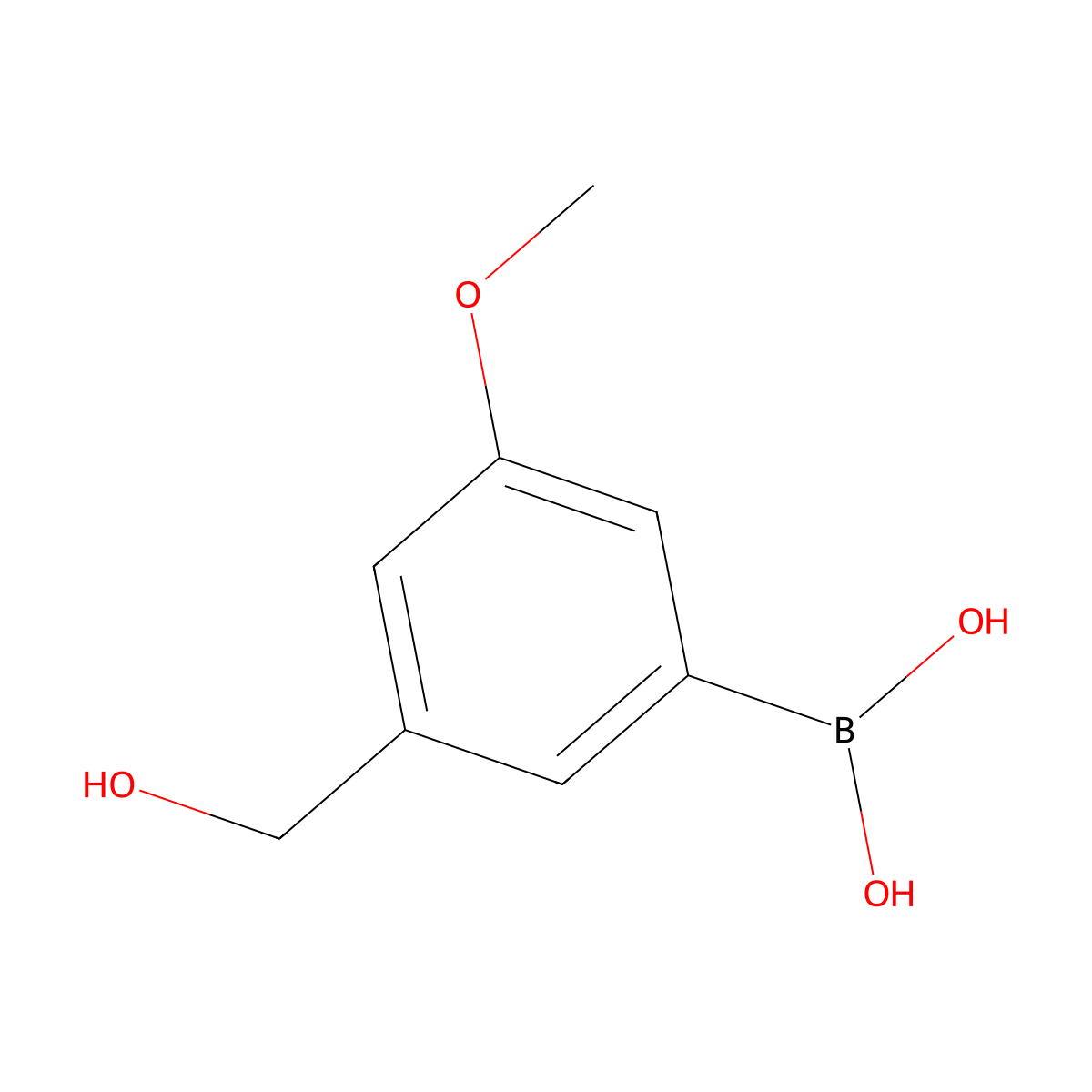 [3-(Hydroxymethyl)-5-methoxyphenyl]boronic acid molecular structure, CAS 1315276-35-7
