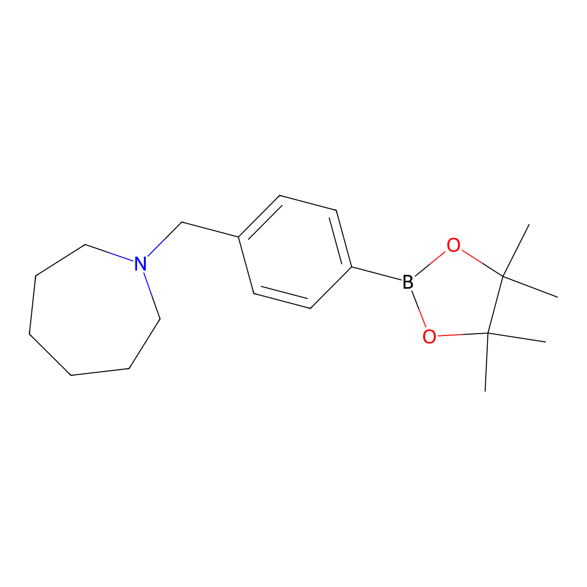 4-(Homopiperidine)methyl) phenylboronic acid pinacol ester molecular structure, CAS 1315278-37-5