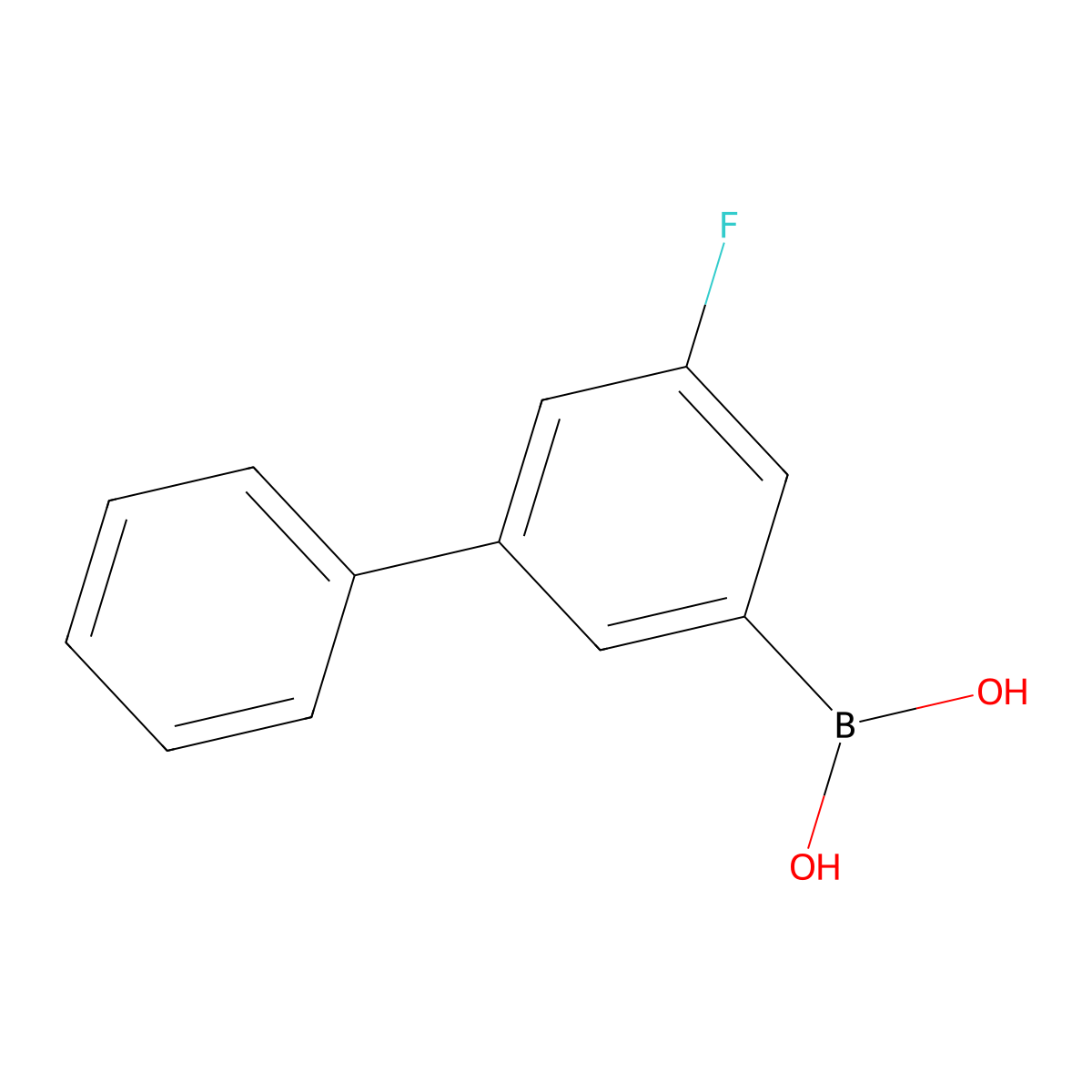 (3-Fluoro-5-phenylphenyl)boronic acid molecular structure, CAS 1315280-56-8