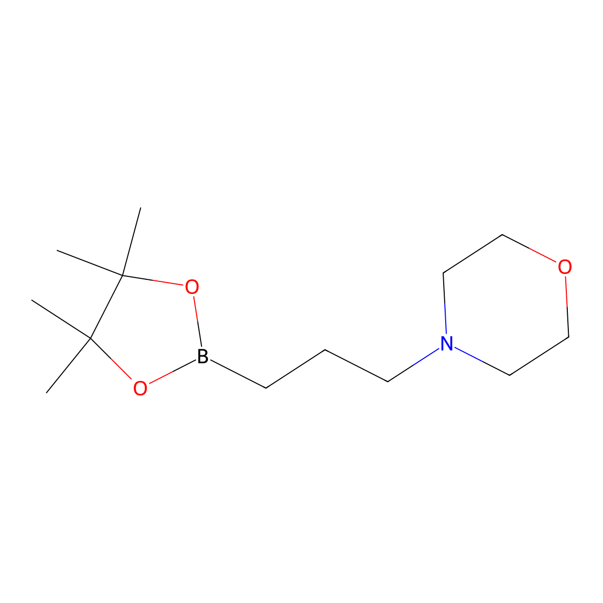 4-(3-(4,4,5,5-Tetramethyl-1,3,2-dioxaborolan-2-yl)propyl)morpholine molecular structure, CAS 1315281-09-4