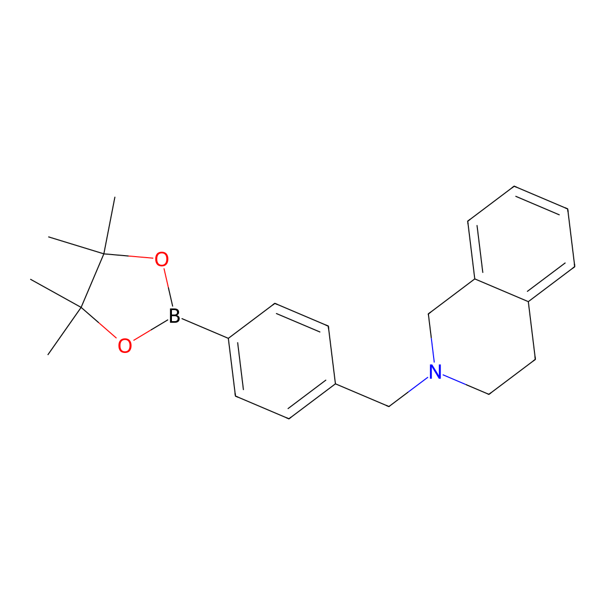 2-[4-(4,4,5,5-Tetramethyl-[1,3,2]dioxaborolan-2-yl)-benzyl]-1,2,3,4-tetrahydro-isoquinoline molecular structure, CAS 1315281-49-2