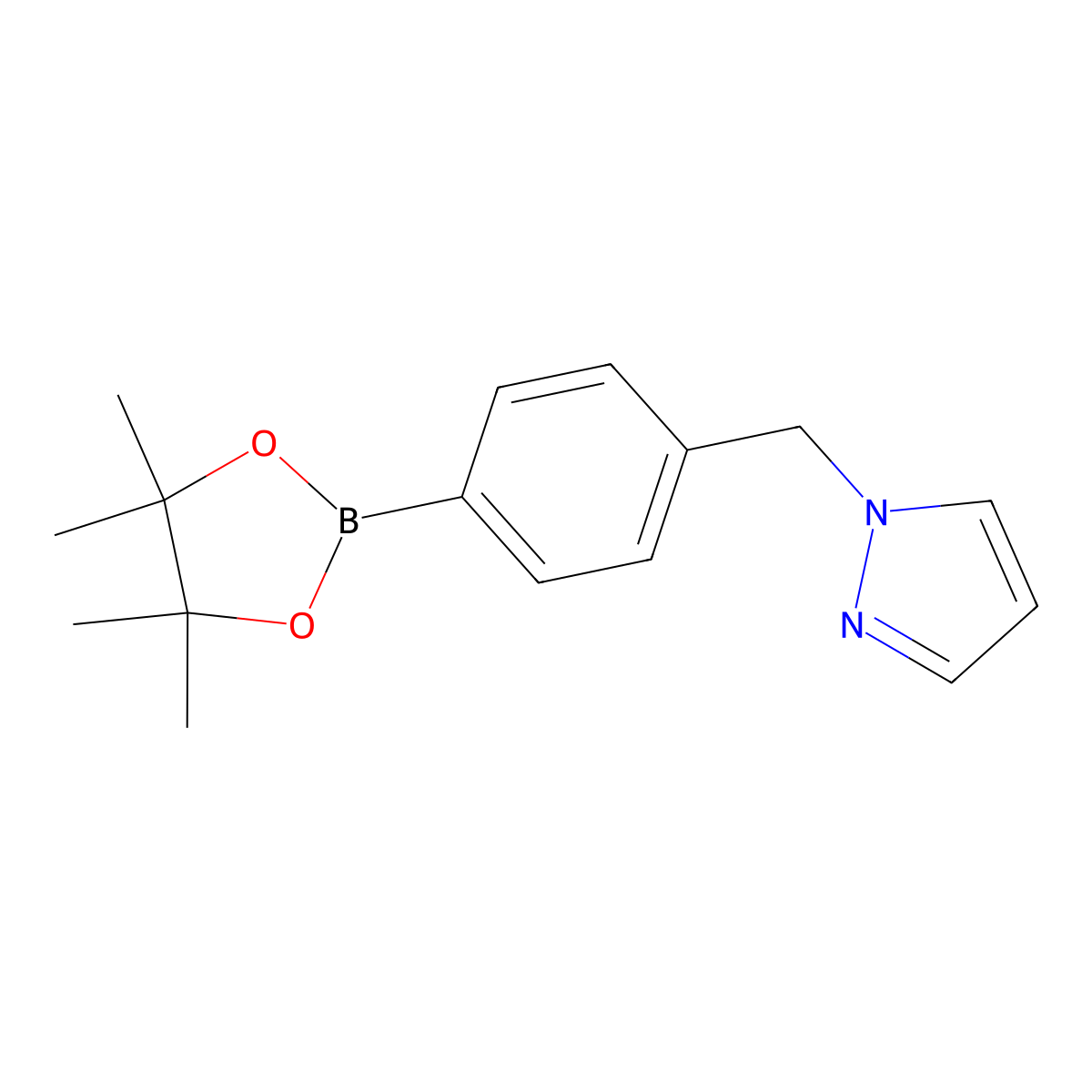 1-[4-(4,4,5,5-Tetramethyl-[1,3,2]dioxaborolan-2-yl)-benzyl]-1H-pyrazole molecular structure, CAS 1315281-50-5