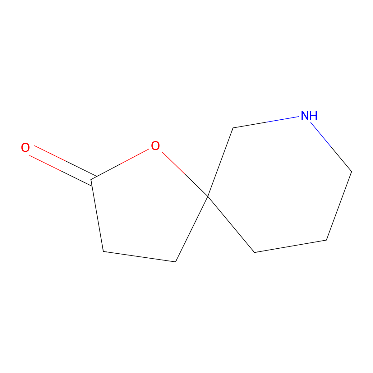 1-Oxa-7-azaspiro[4.5]decan-2-one molecular structure, CAS 1315303-69-5