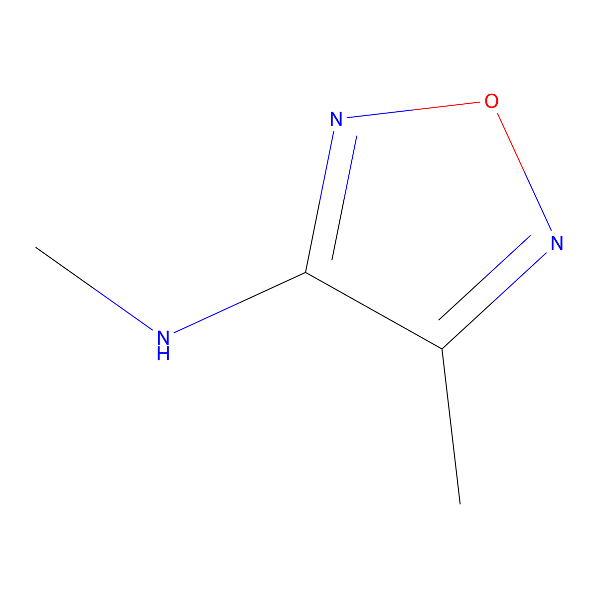 N,4-dimethyl-1,2,5-oxadiazol-3-amine molecular structure, CAS 1315304-11-0