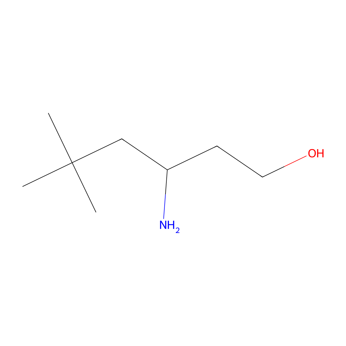 3-Amino-5,5-dimethylhexan-1-ol molecular structure, CAS 1315304-18-7