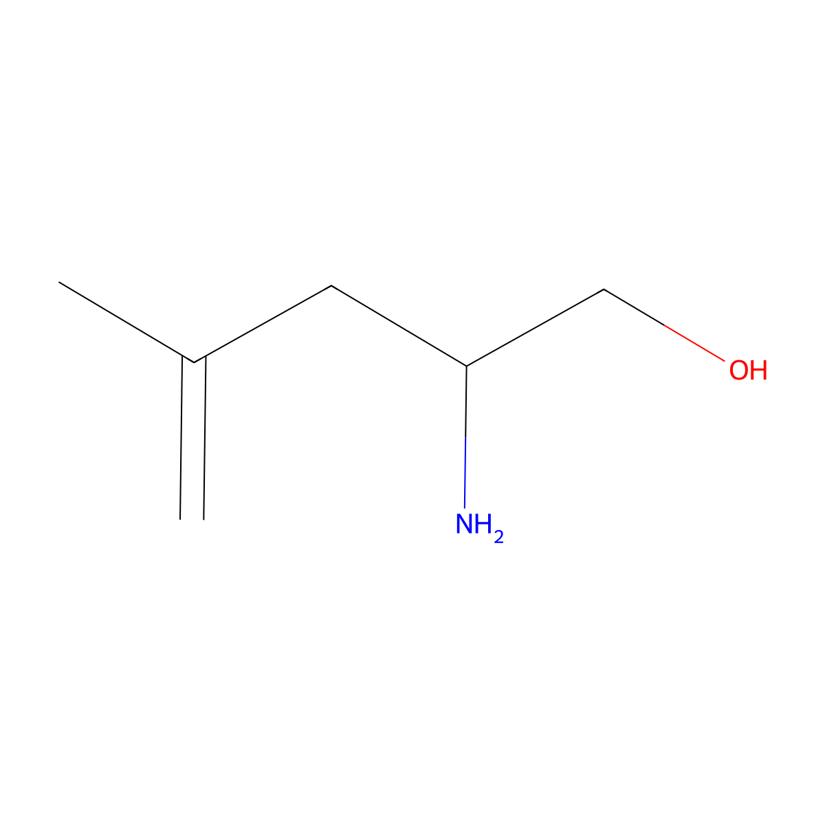 2-Amino-4-methylpent-4-en-1-ol molecular structure, CAS 1315304-23-4