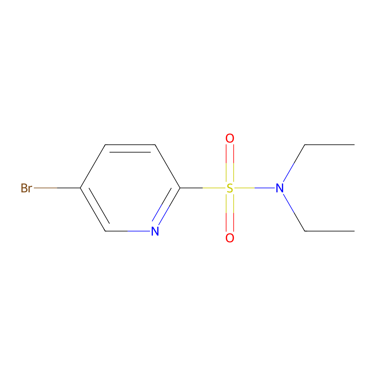 5-bromo-N,N-diethylpyridine-2-sulfonamide molecular structure, CAS 1315306-76-3