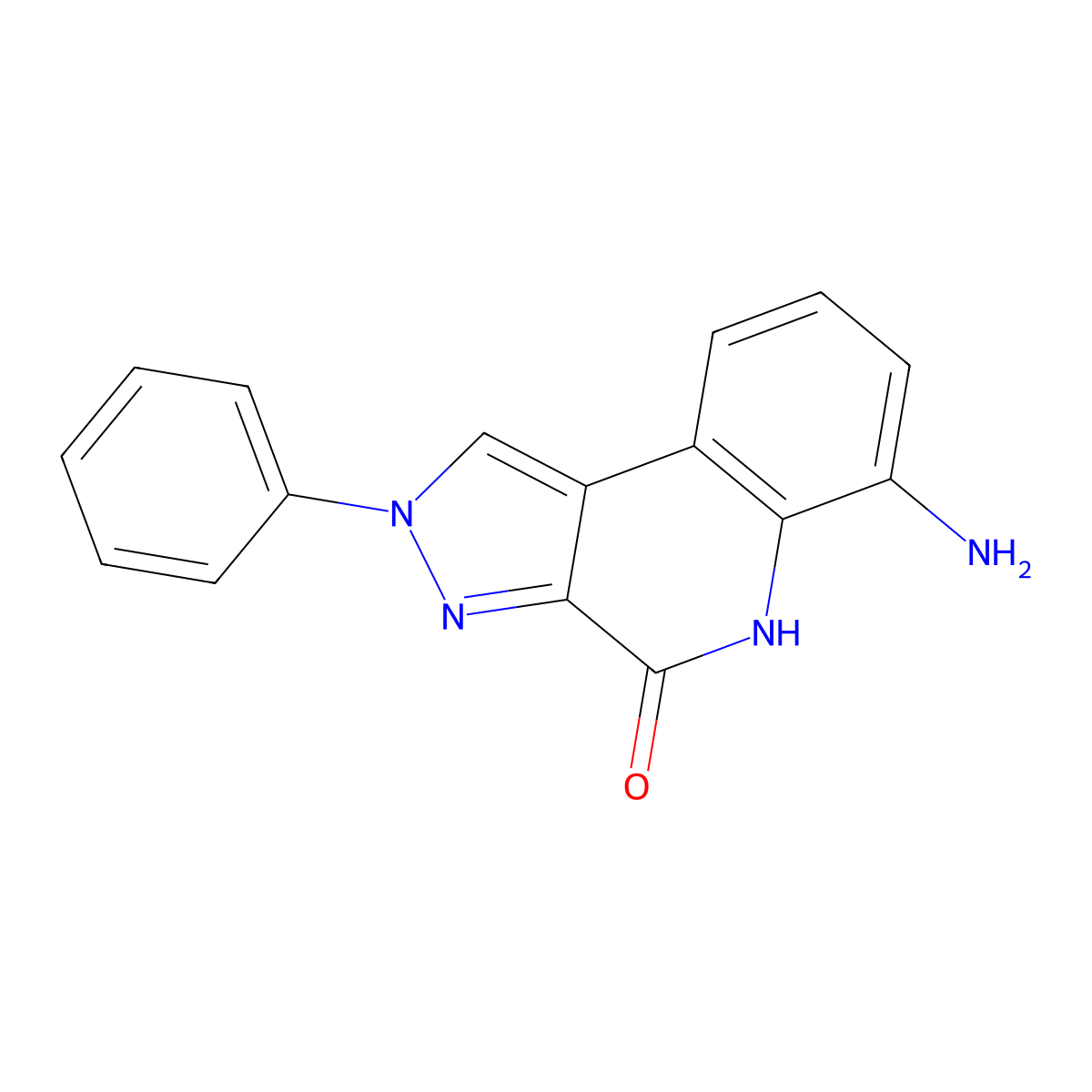 6-Amino-2-phenyl-2H-pyrazolo[3,4-C]quinolin-4(5H)-one molecular structure, CAS 1315307-78-8
