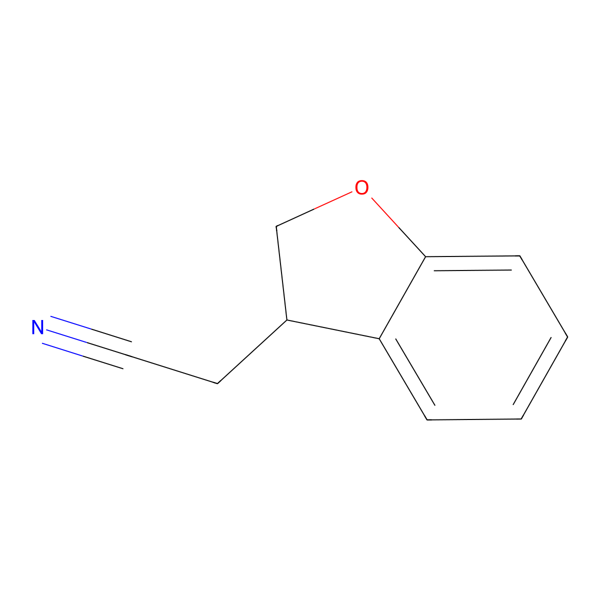 2-(2,3-Dihydro-1-benzofuran-3-yl)acetonitrile molecular structure, CAS 131531-15-2
