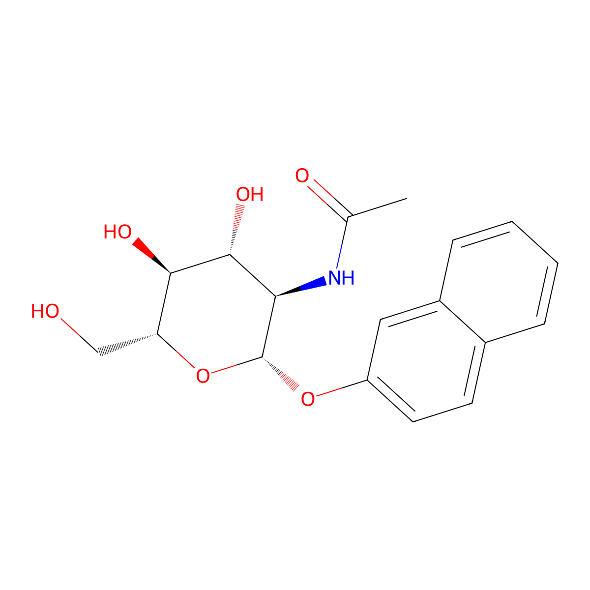 N-[(2S,3R,4R,5S,6R)-4,5-dihydroxy-6-(hydroxymethyl)-2-naphthalen-2-yloxyoxan-3-yl]acetamide molecular structure, CAS 131531-82-3