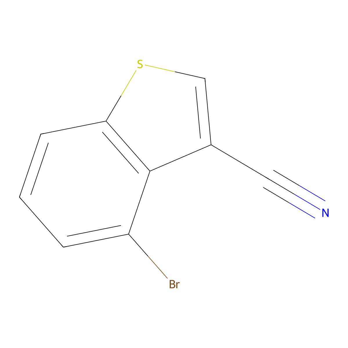 4-Bromobenzo[b]thiophene-3-carbonitrile molecular structure, CAS 1315312-71-0