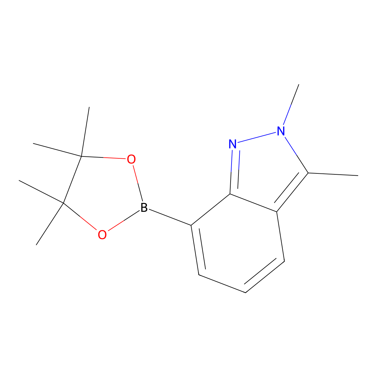 2,3-Dimethyl-2H-indazole-7-boronic acid pinacol ester molecular structure, CAS 1315335-64-8