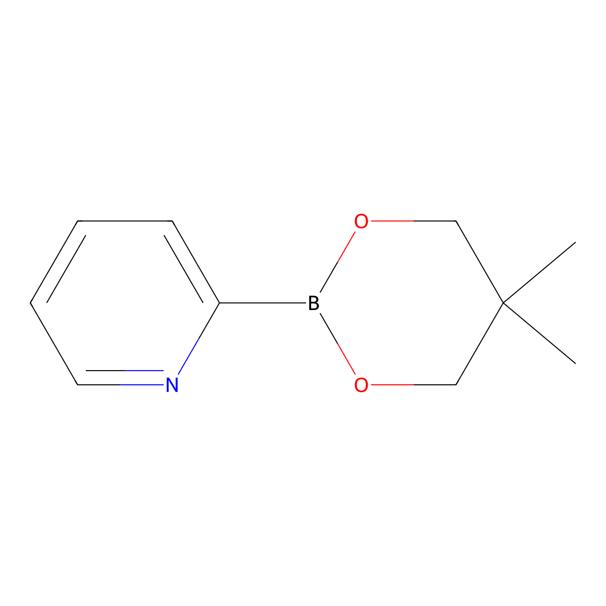 2-(5,5-Dimethyl-1,3,2-dioxaborinan-2-yl)pyridine molecular structure, CAS 1315339-28-6