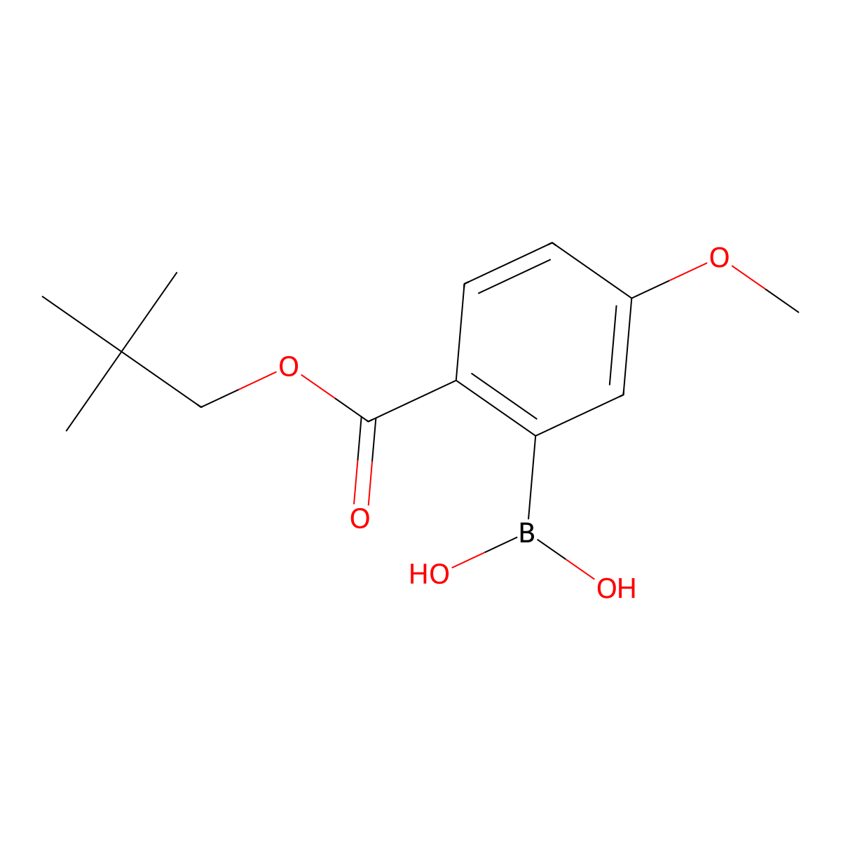 5-Methoxy-2-(neopentyloxycarbonyl)phenylboronic acid molecular structure, CAS 1315339-43-5