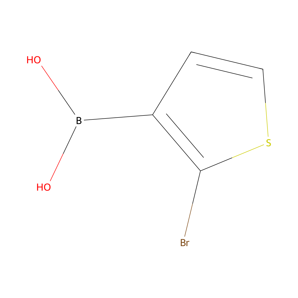 2-Bromothiophene-3-boronic acid molecular structure, CAS 1315339-49-1
