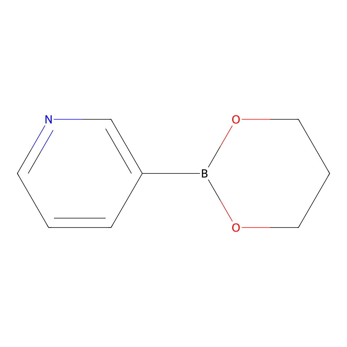 3-(1,3,2-Dioxaborinan-2-yl)pyridine molecular structure, CAS 131534-65-1