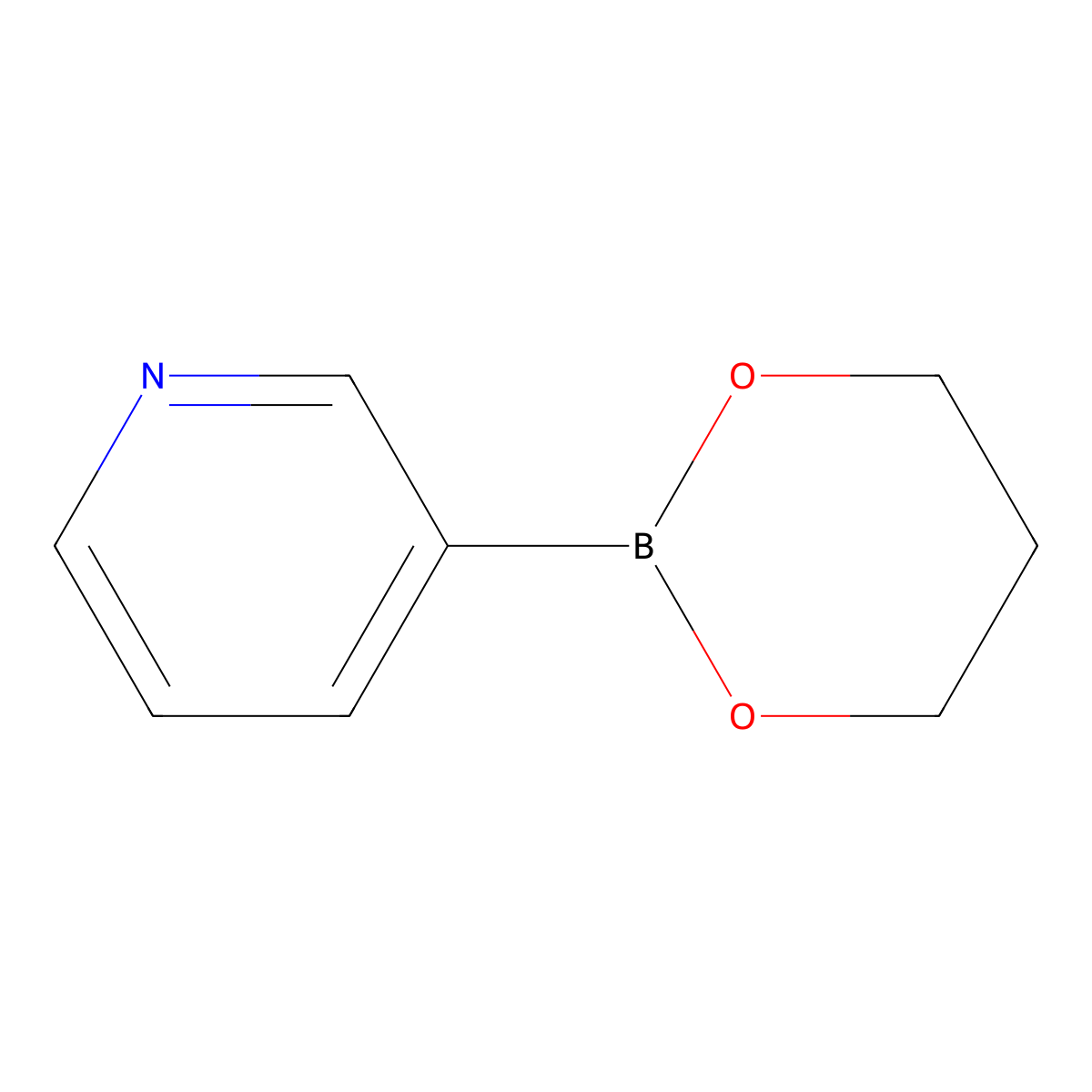3-(1,3,2-Dioxaborinan-2-yl)pyridine molecular structure, CAS 131534-65-1