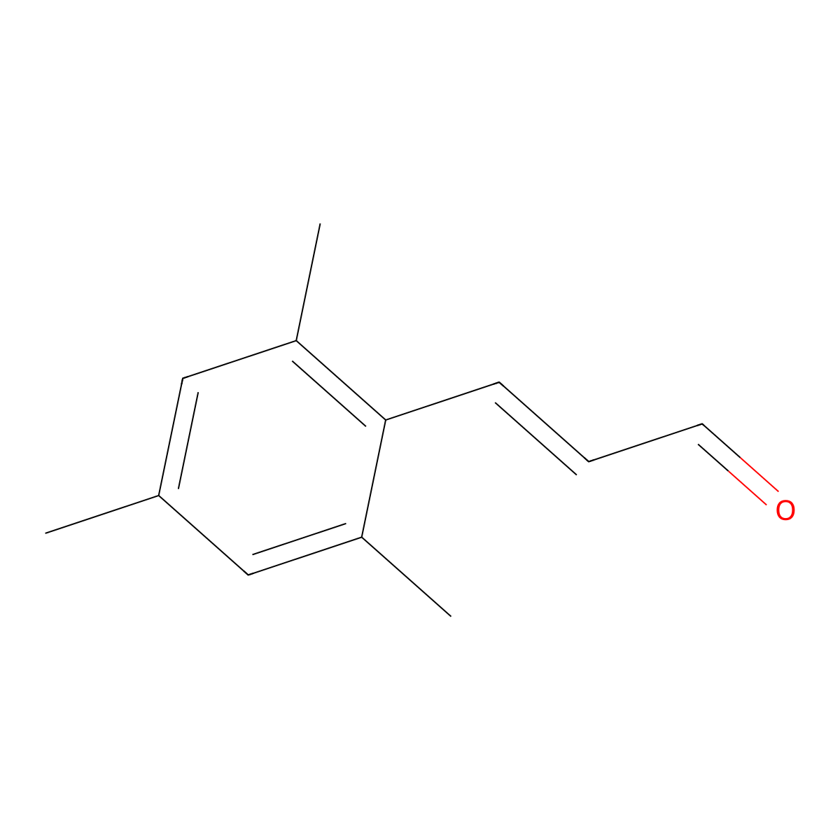 (2E)-3-(2,4,6-trimethylphenyl)prop-2-enal molecular structure, CAS 131534-70-8
