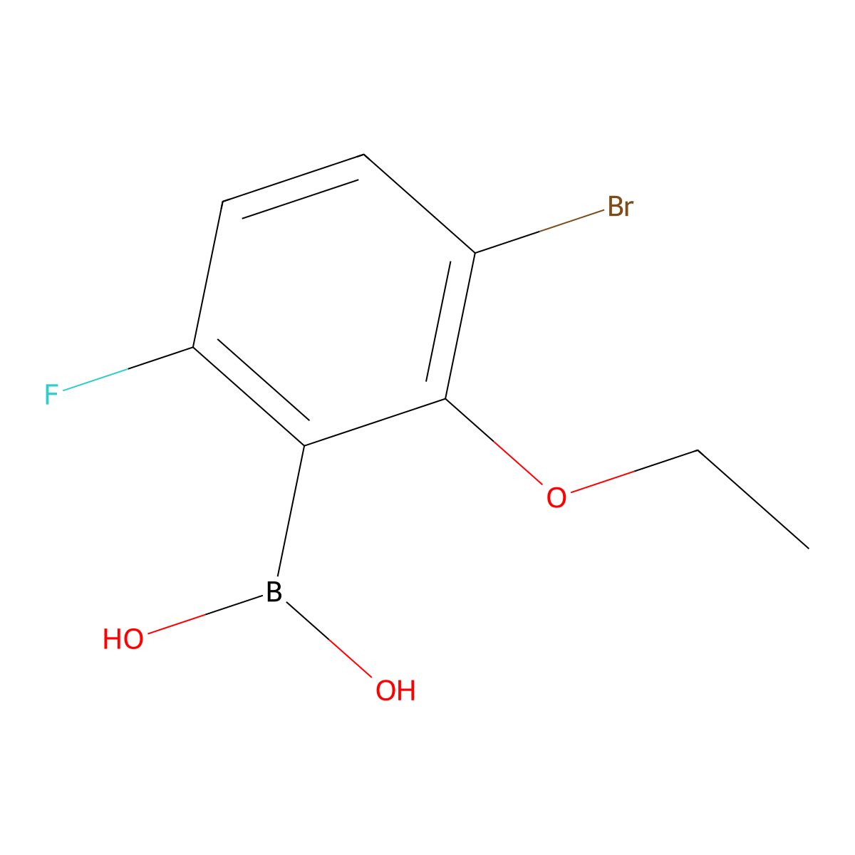5-Bromo-2-fluoro-6-ethoxyphenylboronic acid molecular structure, CAS 1315340-54-5