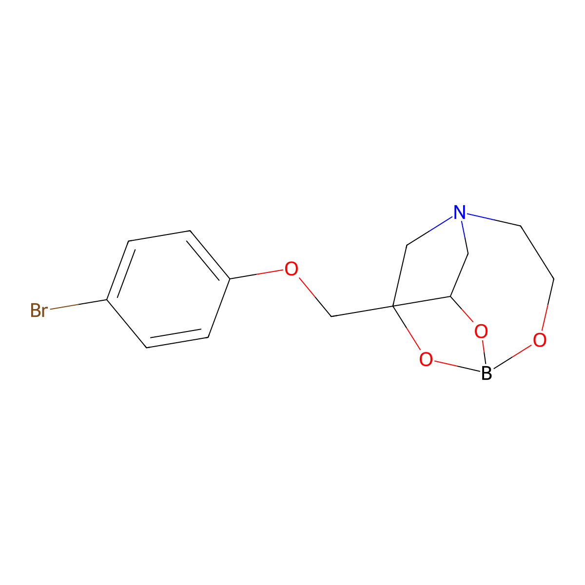 3-[(4-Bromophenoxy)methyl]-2,8,9-trioxa-5-aza-1-borabicyclo[3.3.3]undecane molecular structure, CAS 1315340-66-9