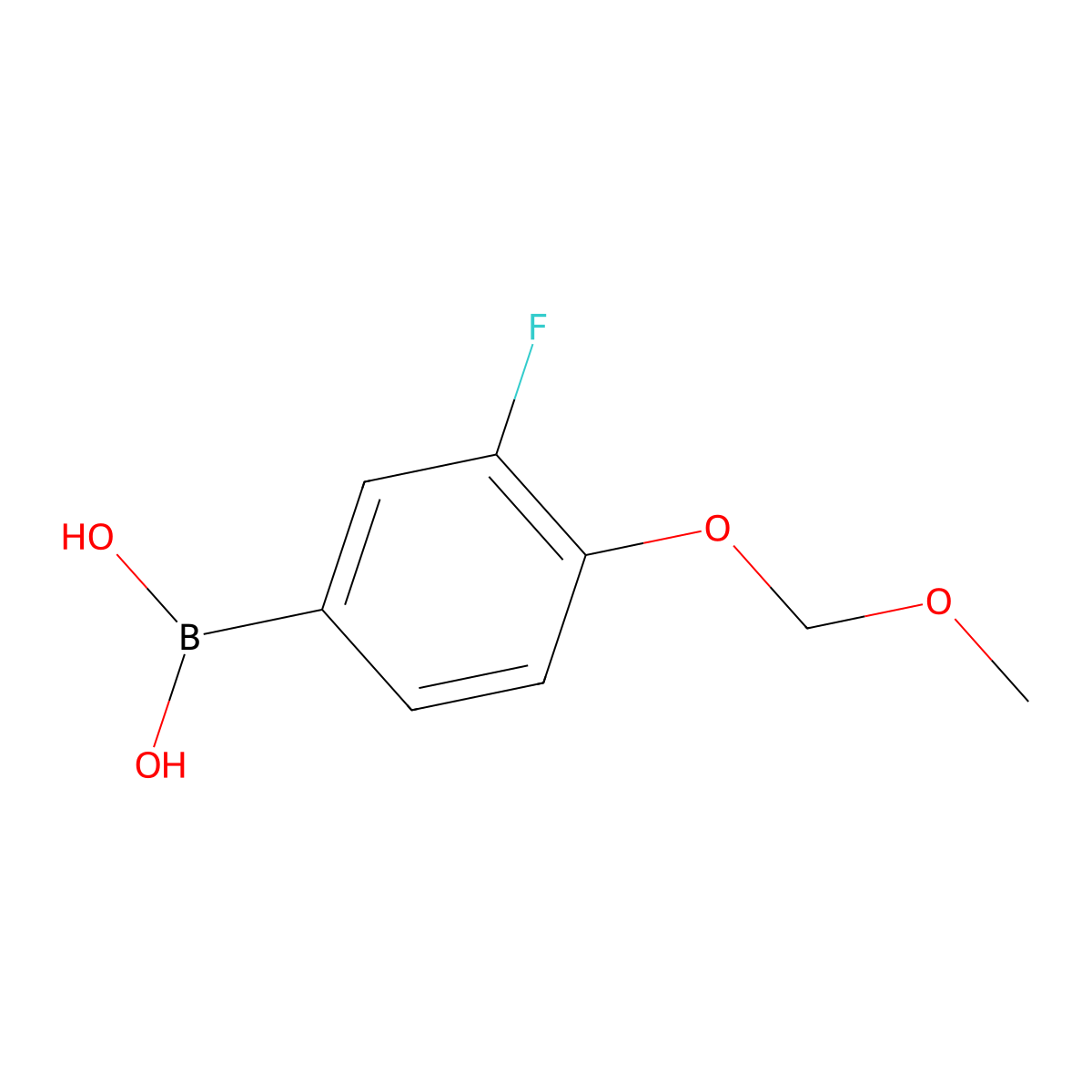 (3-Fluoro-4-(methoxymethoxy)phenyl)boronic acid molecular structure, CAS 1315341-79-7