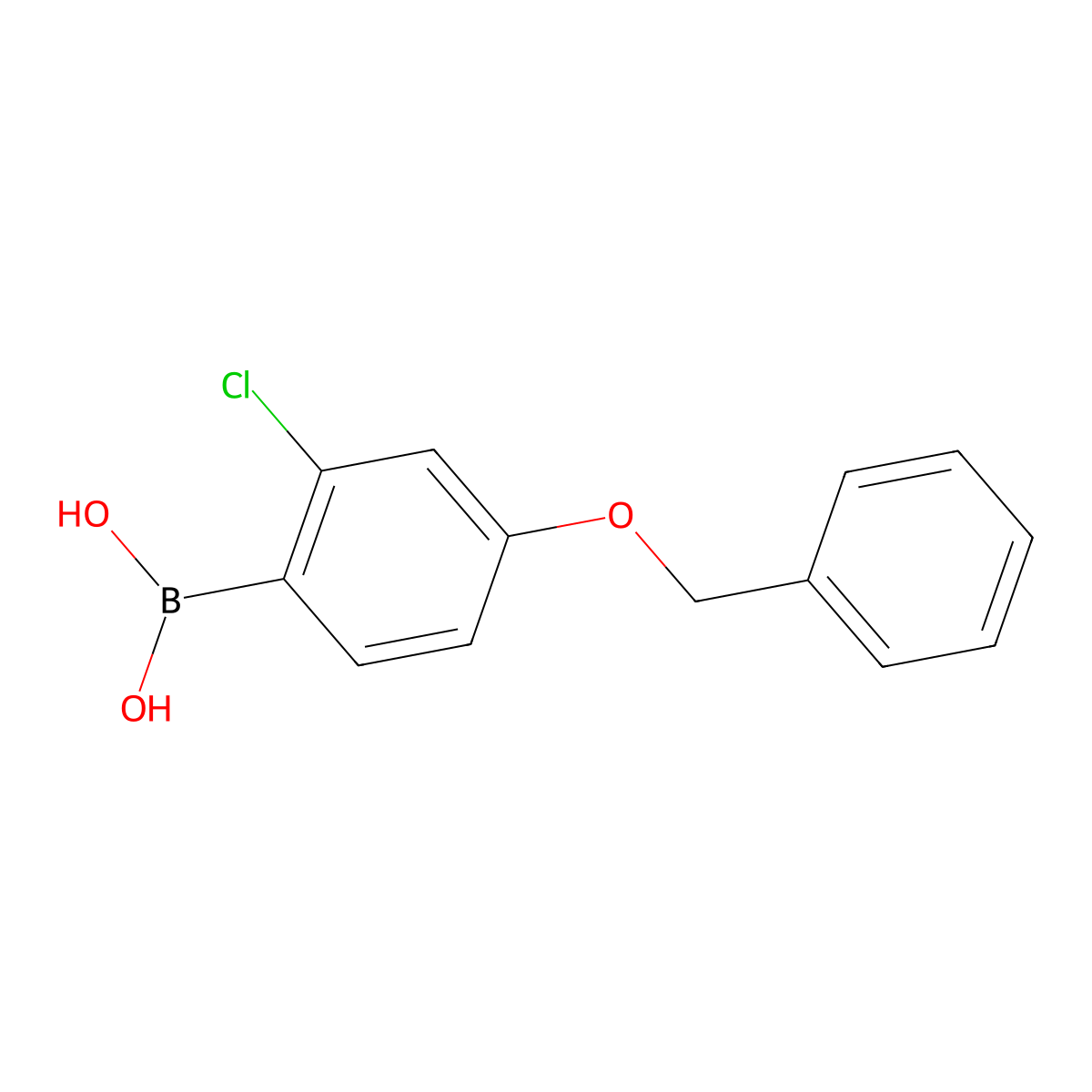 4-Benzyloxy-2-chlorophenylboronic acid molecular structure, CAS 1315341-82-2