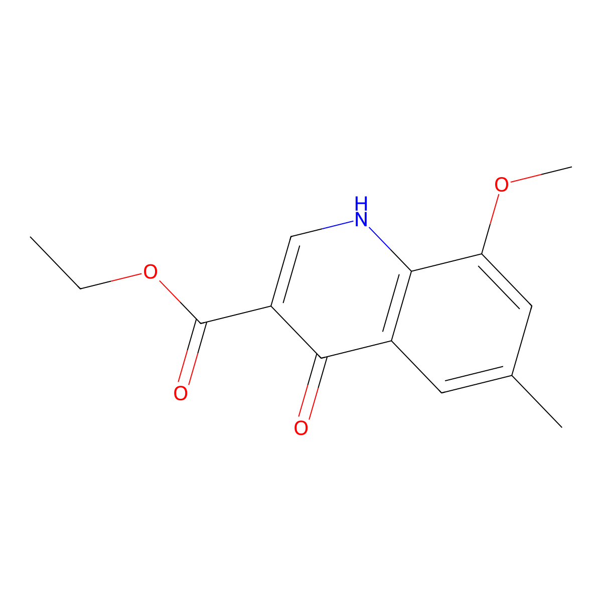 Ethyl 4-hydroxy-8-methoxy-6-methylquinoline-3-carboxylate molecular structure, CAS 1315343-70-4