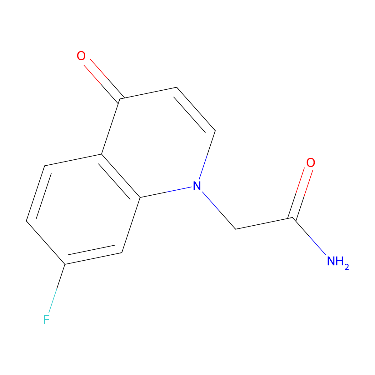 2-(7-Fluoro-4-oxoquinolin-1(4H)-yl)acetamide molecular structure, CAS 1315344-43-4