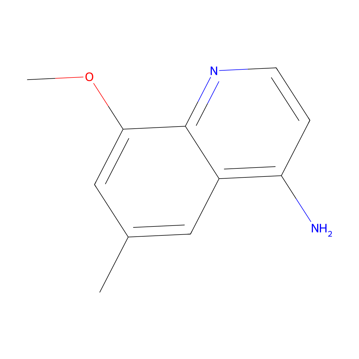 8-Methoxy-6-methylquinolin-4-amine molecular structure, CAS 1315344-56-9