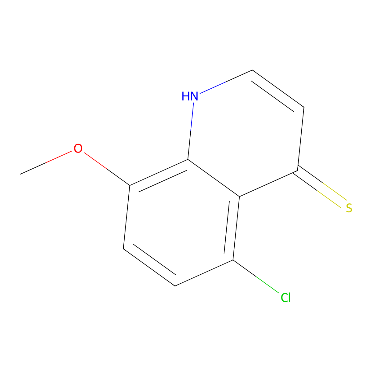 5-Chloro-8-methoxyquinoline-4(1H)-thione molecular structure, CAS 1315345-11-9