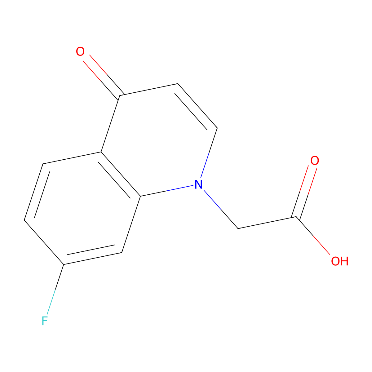 2-(7-Fluoro-4-oxoquinolin-1(4H)-yl)acetic acid molecular structure, CAS 1315345-14-2