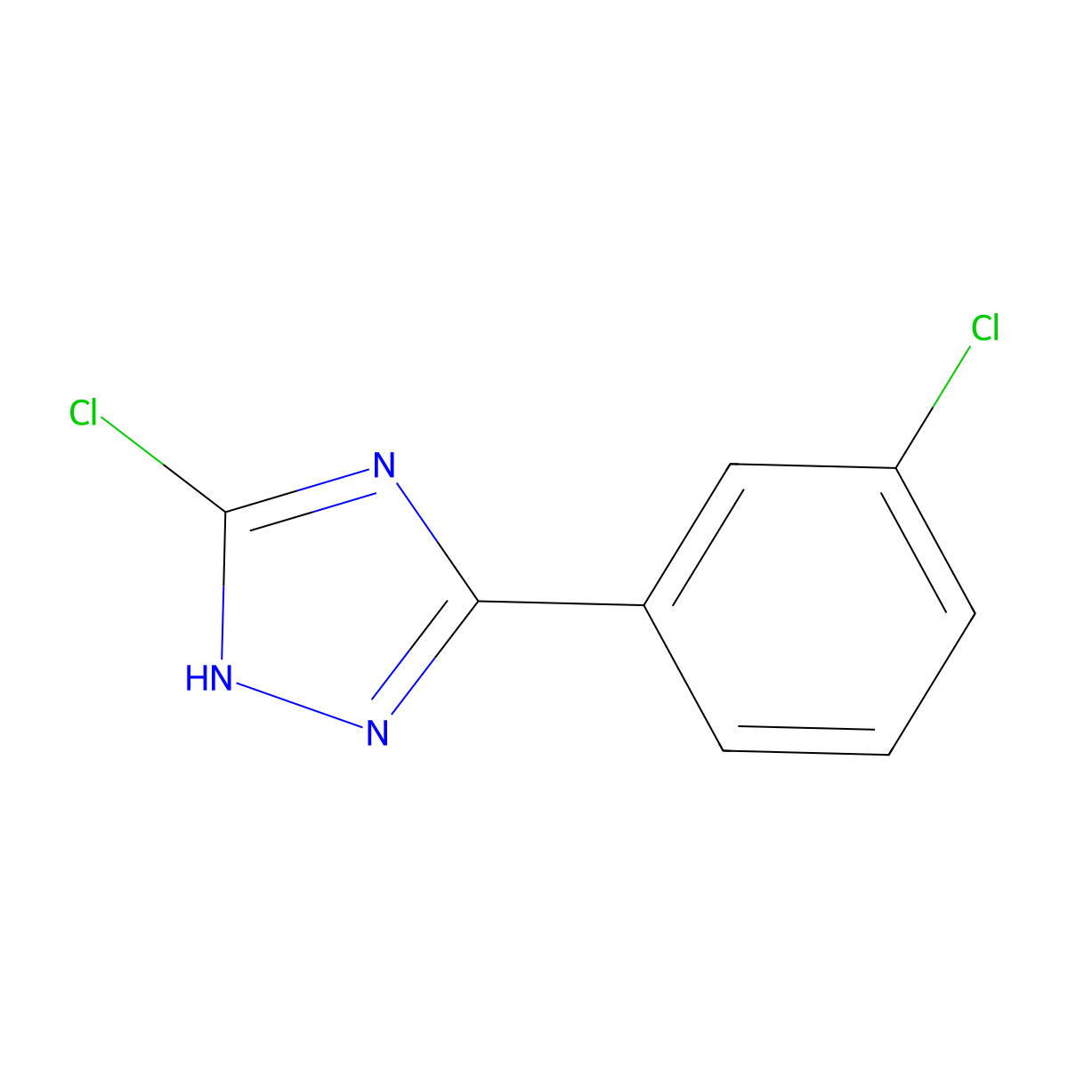 5-chloro-3-(3-chlorophenyl)-1H-1,2,4-triazole molecular structure, CAS 1315346-16-7