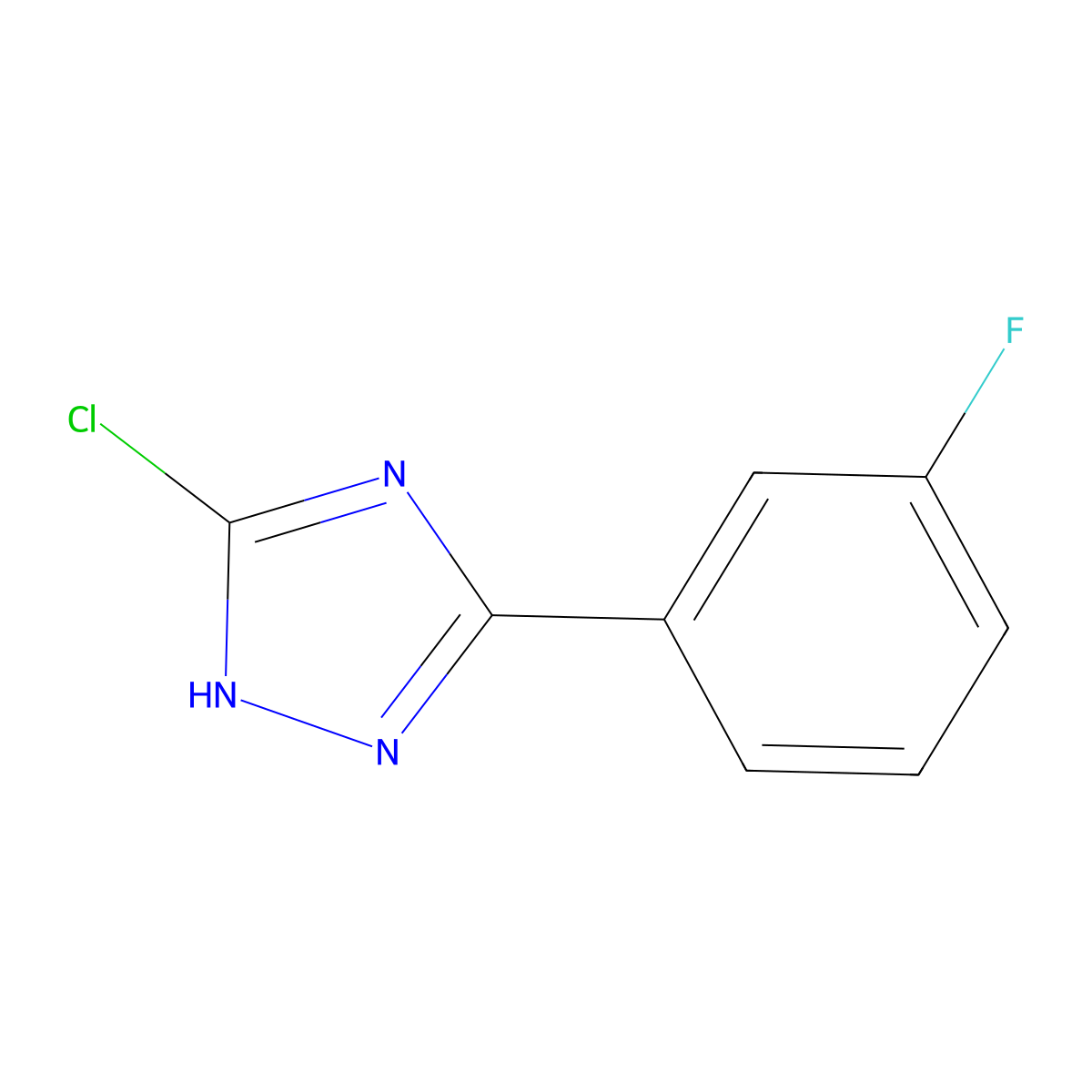 5-chloro-3-(3-fluorophenyl)-1H-1,2,4-triazole molecular structure, CAS 1315346-31-6