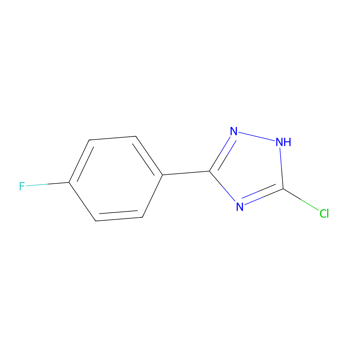 5-chloro-3-(4-fluorophenyl)-1H-1,2,4-triazole molecular structure, CAS 1315346-33-8