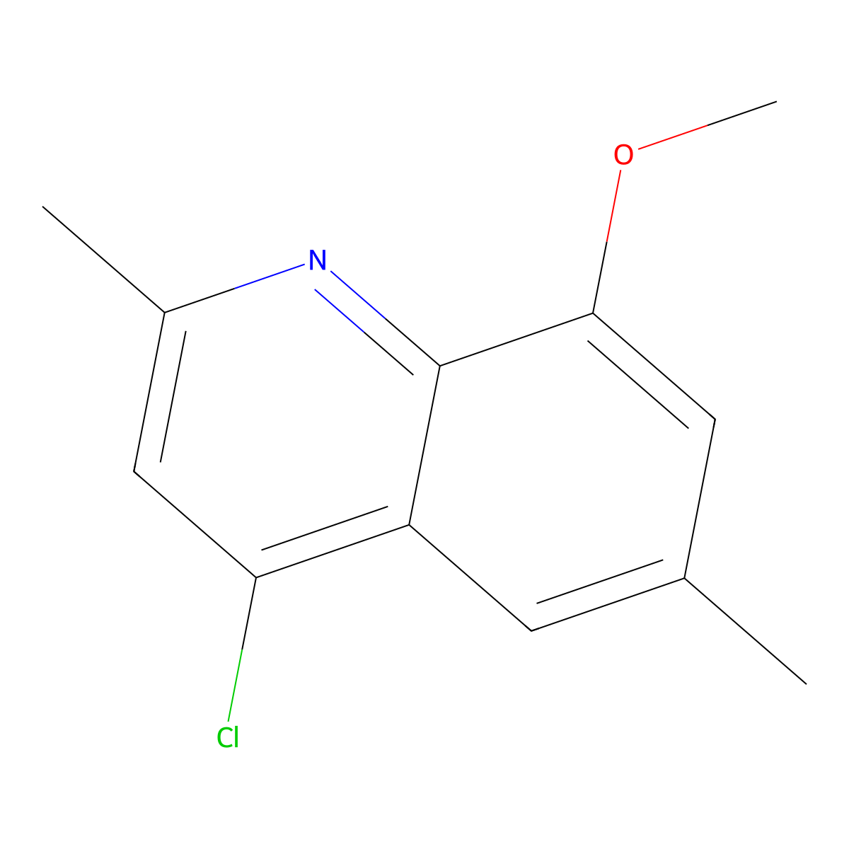 4-Chloro-8-methoxy-2,6-dimethylquinoline molecular structure, CAS 1315346-91-8