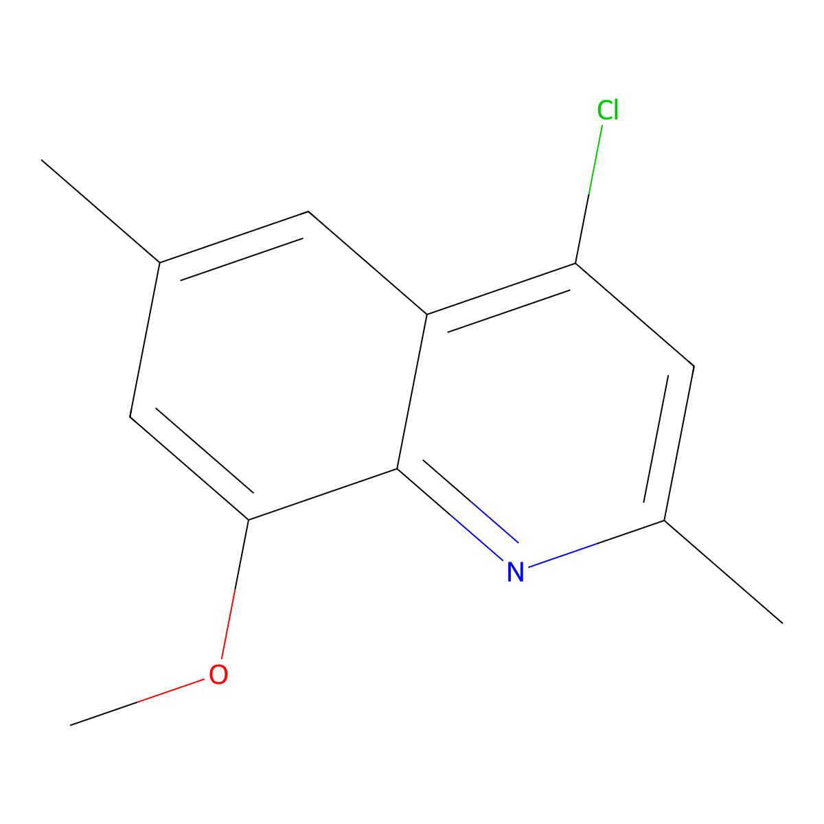 4-Chloro-8-methoxy-2,6-dimethylquinoline molecular structure, CAS 1315346-91-8